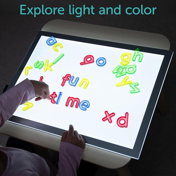 tickit Light Panel, Rectangular, Ultra Bright LED, Adjustable Brightness | Light Board for Kids, Tracing, Sensory Exploration and Color Mixing