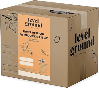 Level Ground Coffee - East Africa Craft Blend - Dark Roast, Ground - Fair Trade, Organic, 1% For the Planet, Kosher - Drip Brew, French Press - Big and Balanced- 2.27kg / 5lb
