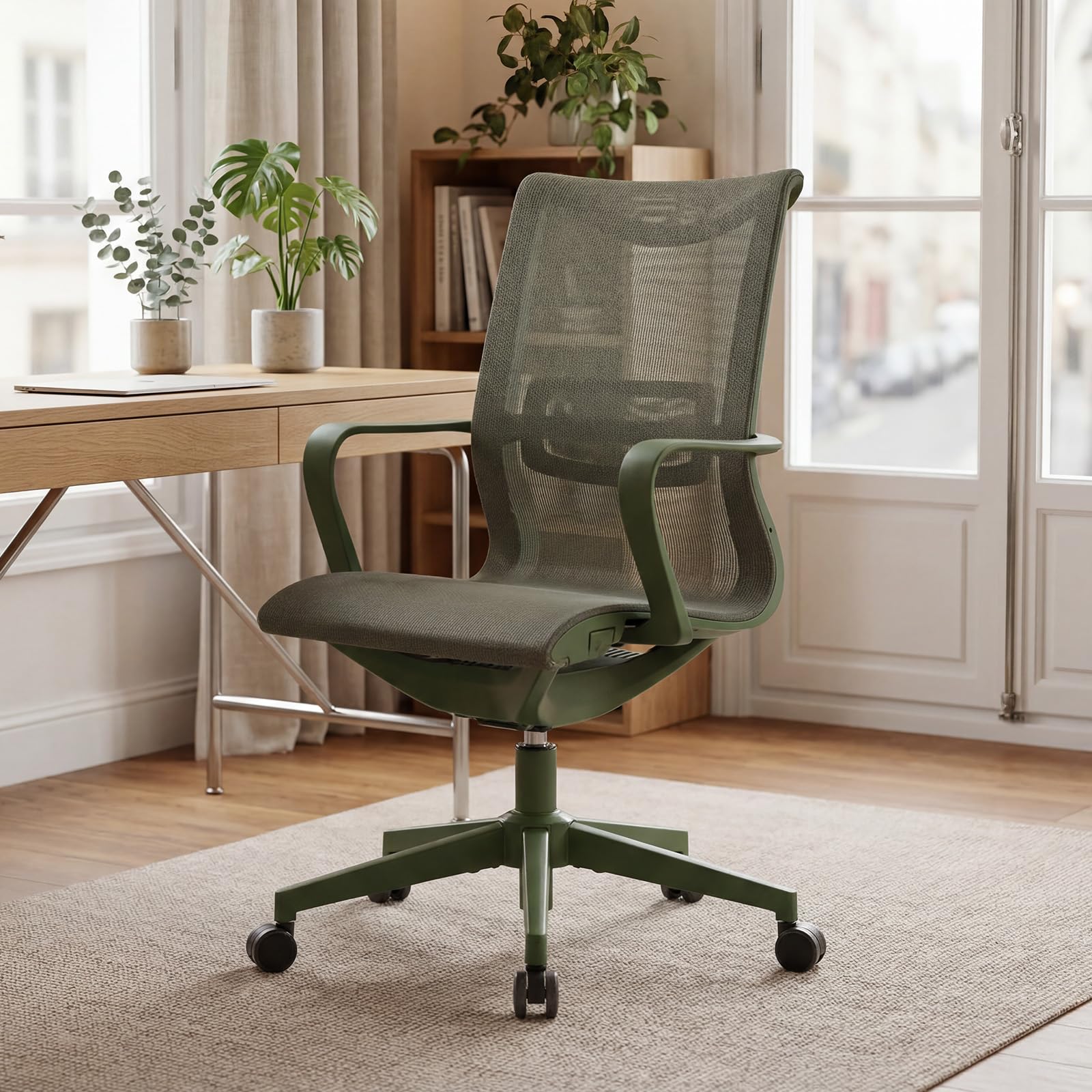 Ya-Home Ergonomic Desk Chair,Lumbar Support&Breathable Mesh Back,Green