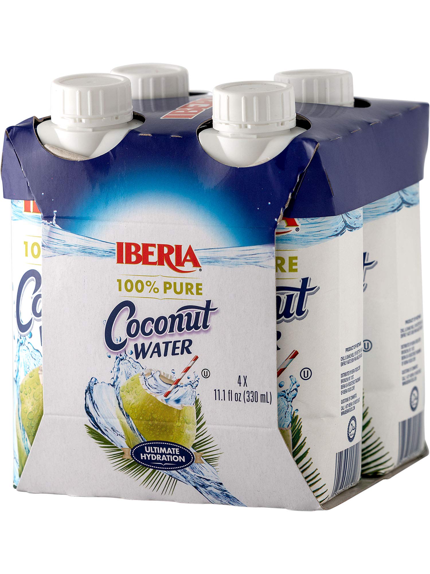 Iberia 100% Natural Coconut Water 11.1 Oz (Pack Of 4x6)