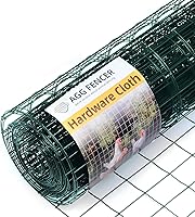 Vista 11 de Tela Metálica Negra de 8 pulgadas x 25 pies, Malla de Alambre de 1/2 pulgada 19Ga Recubierta de PVC y Vinilo, Rollo de Cercado de Alambre de Pollo