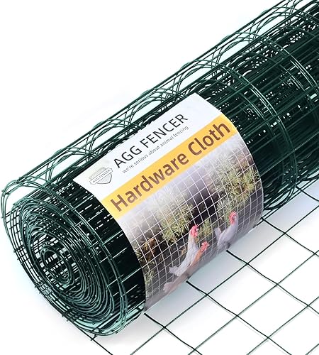 Miniatura 11 de Tela Metálica Negra de 8 pulgadas x 25 pies, Malla de Alambre de 1/2 pulgada 19Ga Recubierta de PVC y Vinilo, Rollo de Cercado de Alambre de Pollo