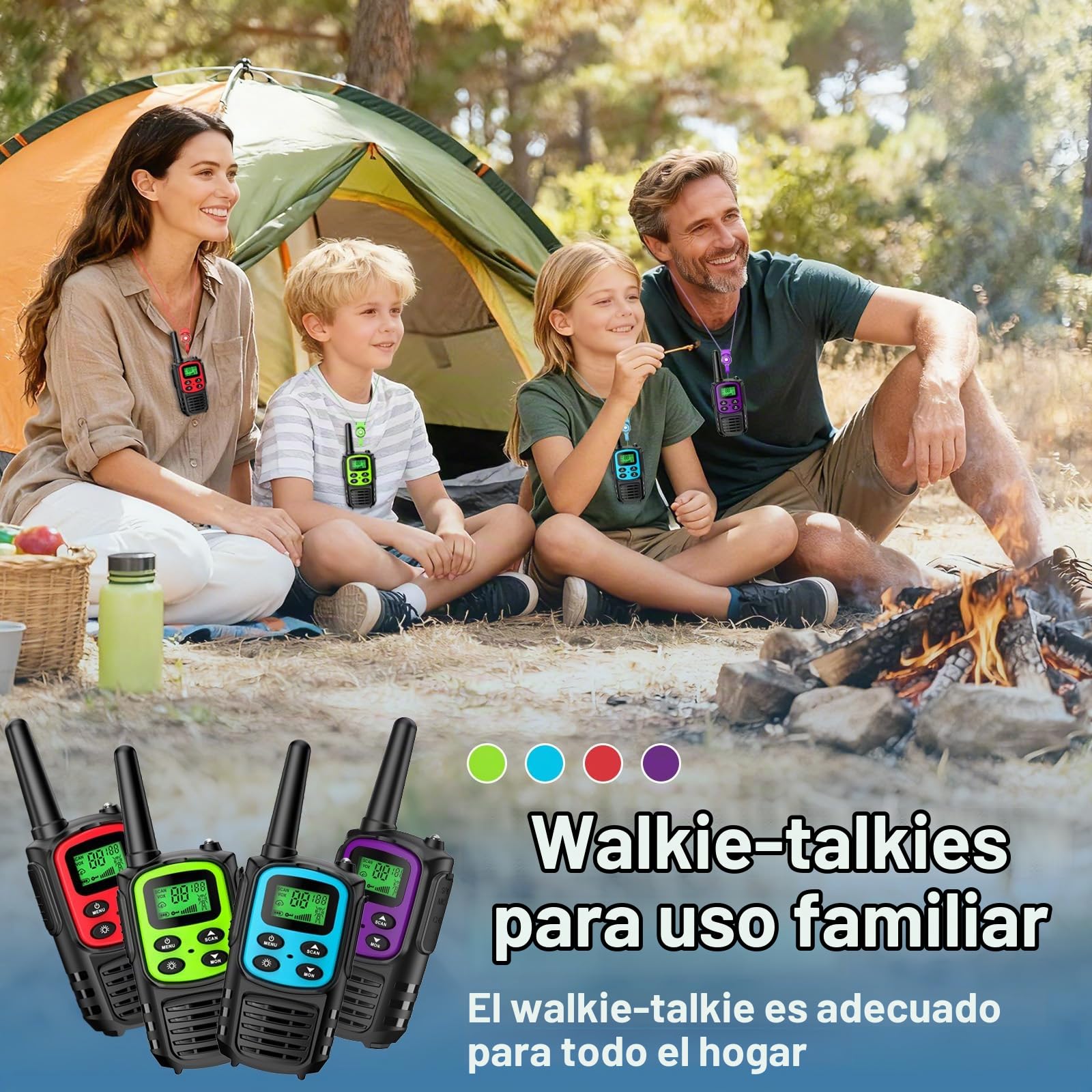Walkie Talkie Recargable, Walkie Talkie Niños Largo Alcance