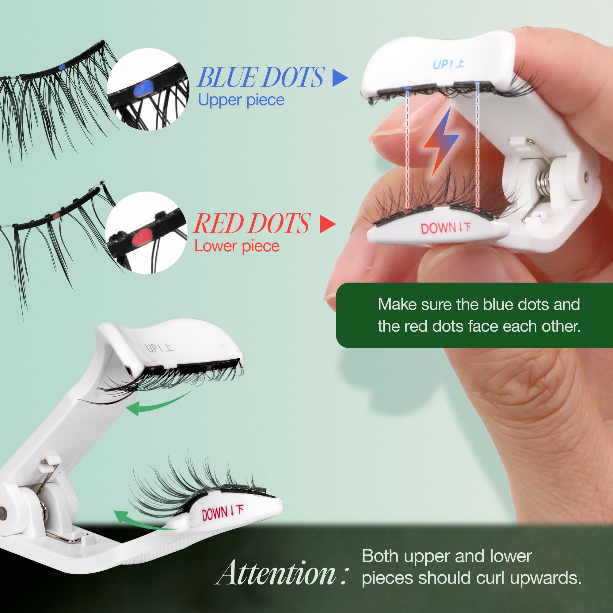 LASHVIEW Weiche, magnetische Wimpern mit Applikator, wiederverwendbar, weich, magnetisch, natürliches Aussehen, kein Kleber erforderlich, bequem und praktisch, tragbare All-in-One-Box (L14)