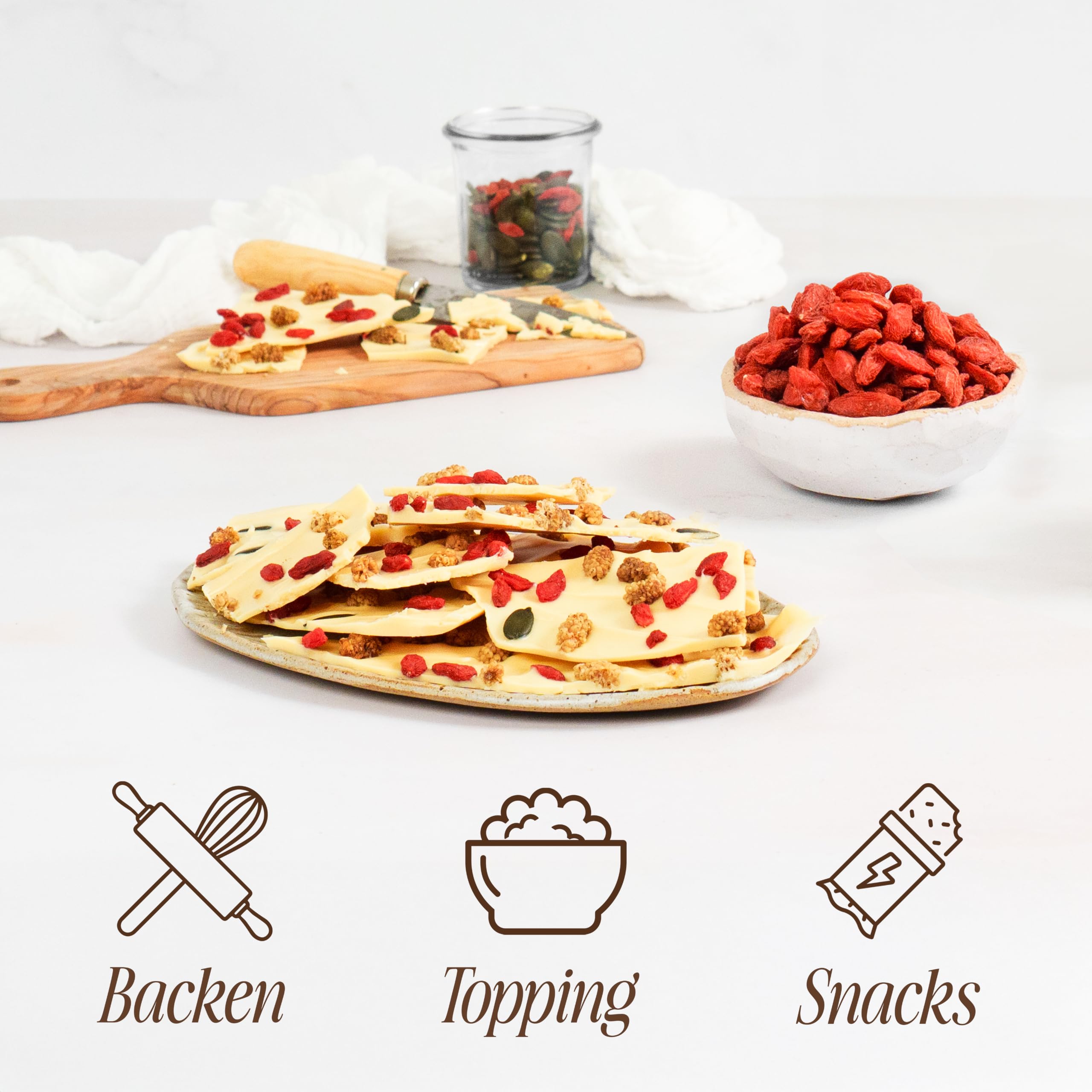 Sevenhills Wholefoods Roh Goji Beeren Bio 1kg | Wolfberries | Roh & Bio | Premium Qualität