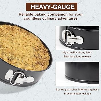 4-7-9-10 Inch Non-stick Springform Cheesecake Pan Set of 4