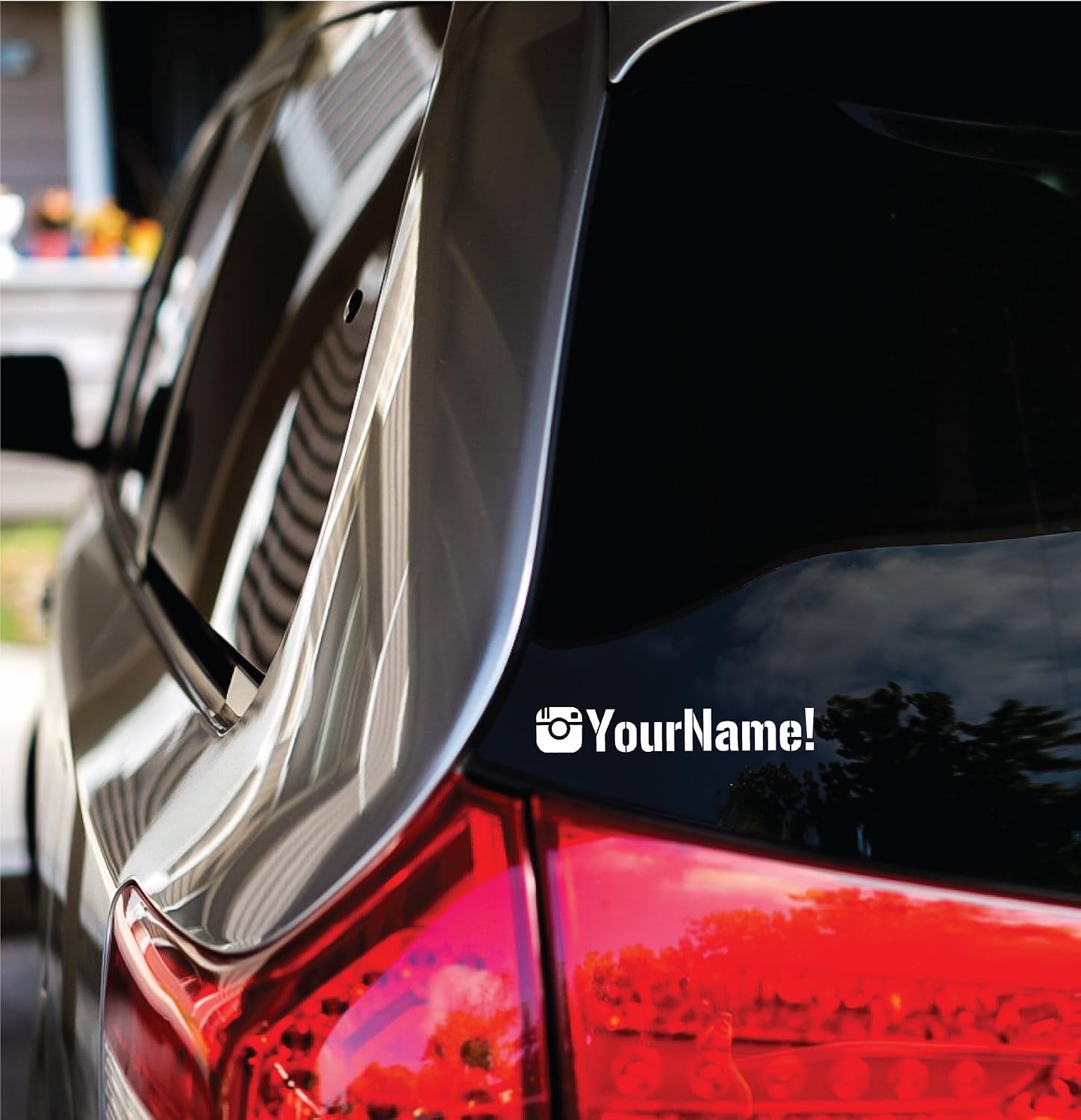 Customized Social Media User Name Large 8" Decal / Vinyl Stickers (5 Pack)