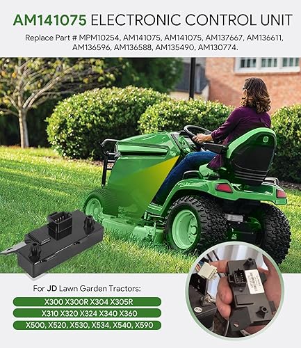 Miniatura 2 de AM141075 módulo de unidad de control electrónico para tractores X300 X304 X310 X320 X324 X340 X500 X360 X530 X590 X300R X305R Tractores de jardín de