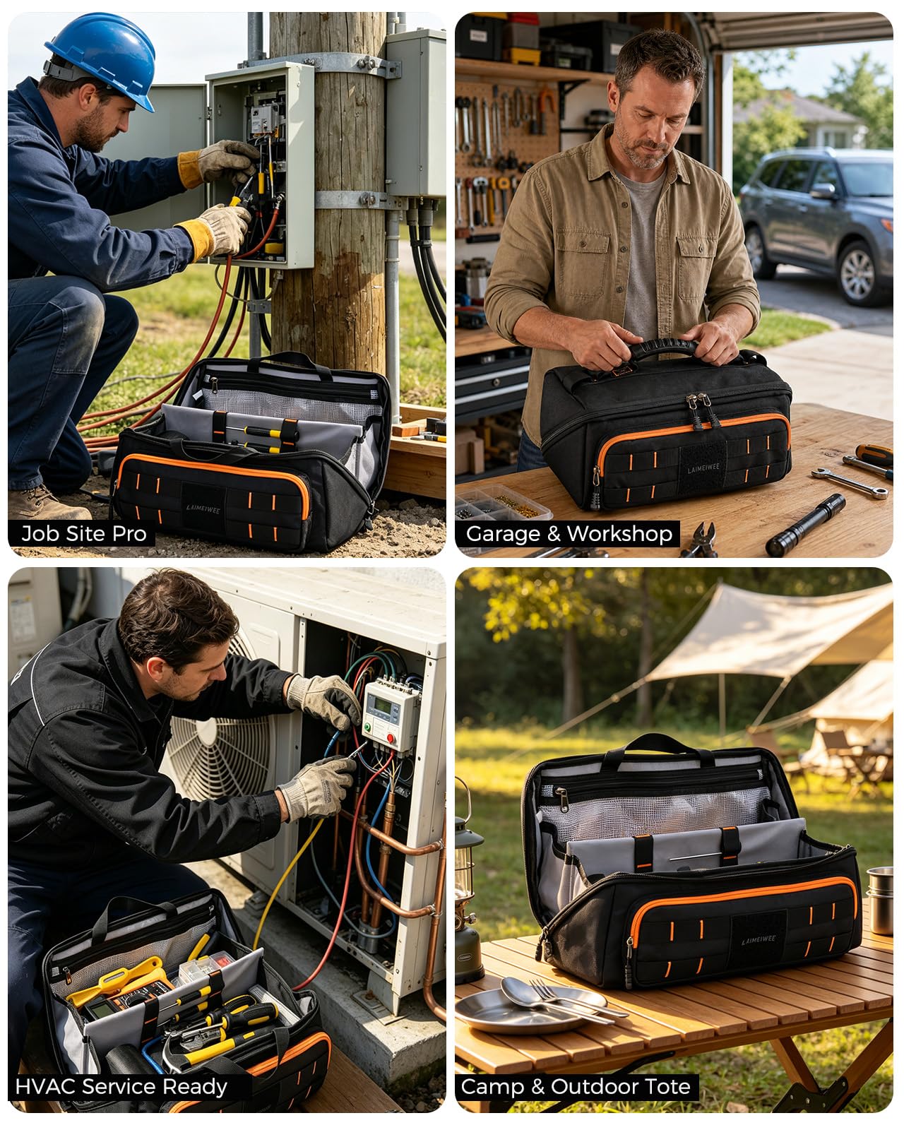 Tactical Tool Tote Bag - Durable & MOLLE -6