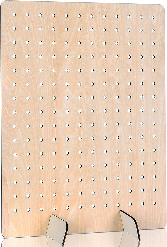 Wooden Pegboard Display Stand Retail Rack Necklace Holder Earring