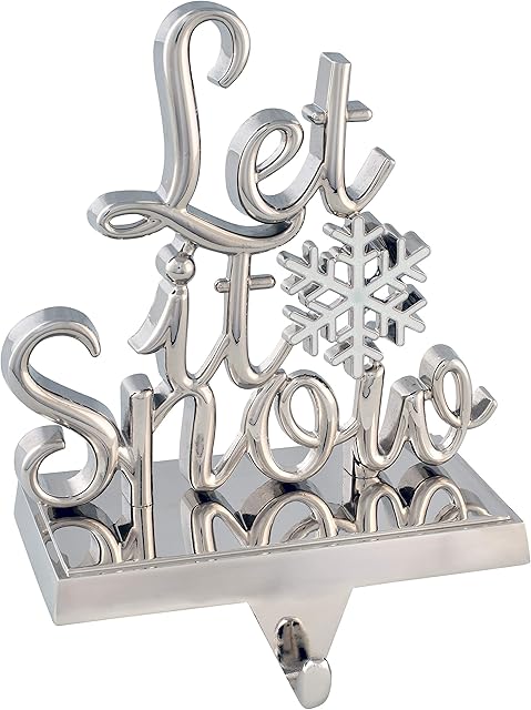 WeRChristmas Let it Snow Stocking Holder, Multi-Colour, 16cm