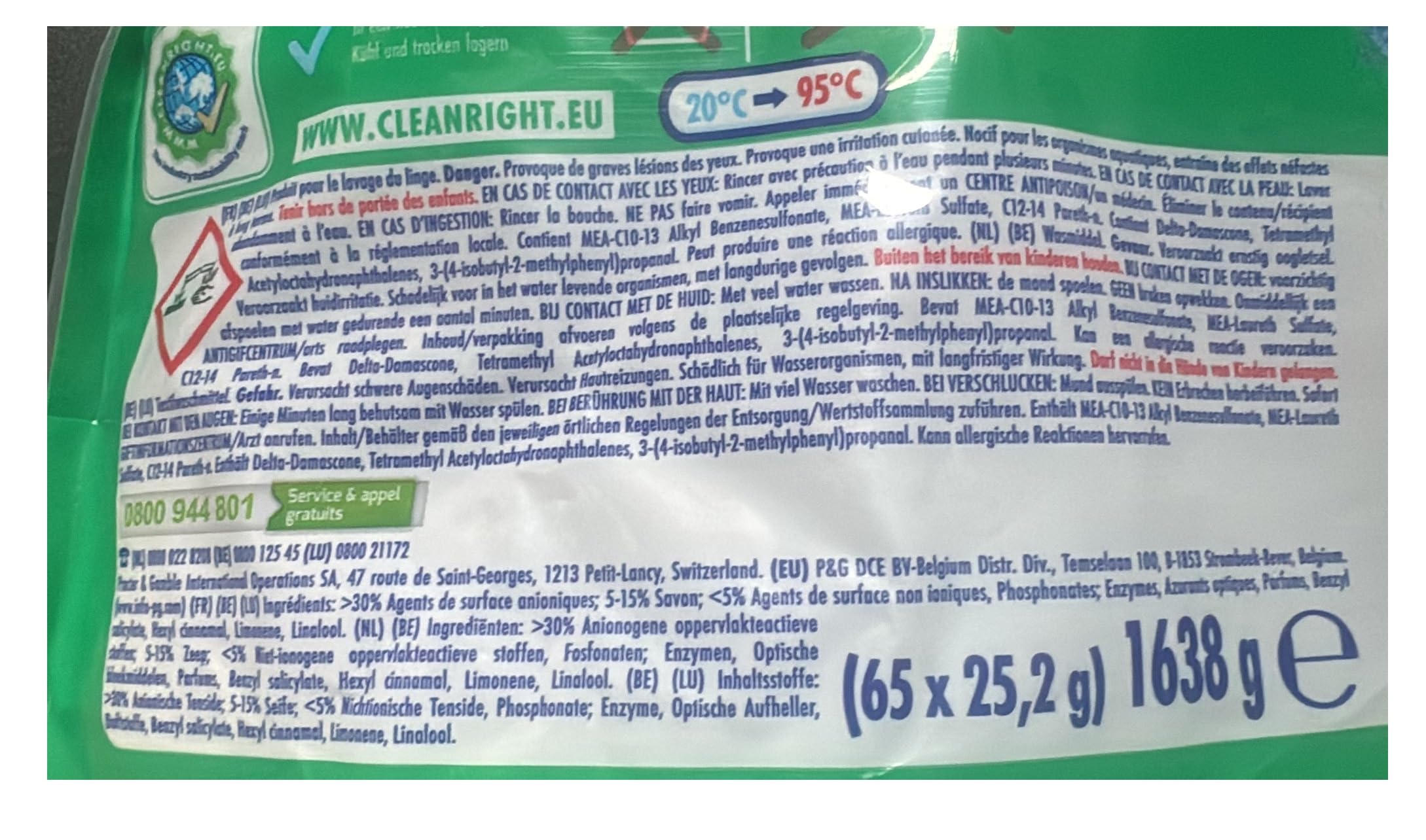 Ariel - Detergente 4 en 1 de Ariel - Extra Color Protection - 65 lavados