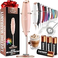 Vista 91 de Zulay Kitchen Potente varita espumadora de leche con 2 baterías Duracell – Mezclador de bebidas portátil ultrarrápido – Máquina de espuma eléctrica