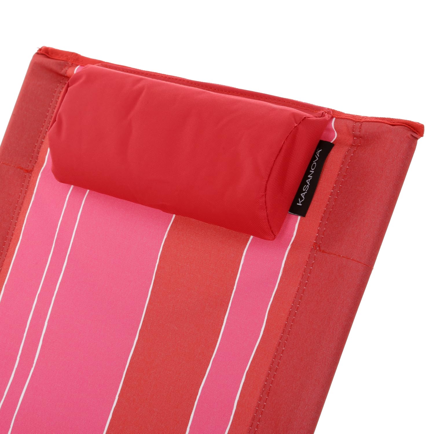 KASANOVA Plage pliante rouge avec appui-tête