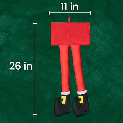 Miniatura 4 de Tronco patas de Papá Noel decoración de coche de Navidad, patas de Papá Noel rellenas para coche, vacaciones, Navidad, pies de Papá Noel, accesorios