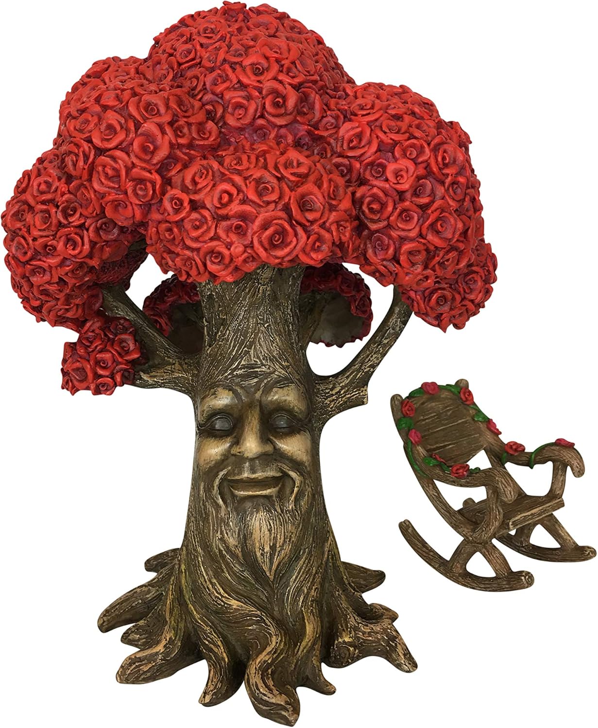 GlitZGlam Fairy Garden Miniature Tree: Mr. Rose The Red Rose Tree of Azar (9 Inch Tall) for The Garden Fairies and Gnomes. Part of The Beautiful Azarian Collection. A Fairy Garden Accessory