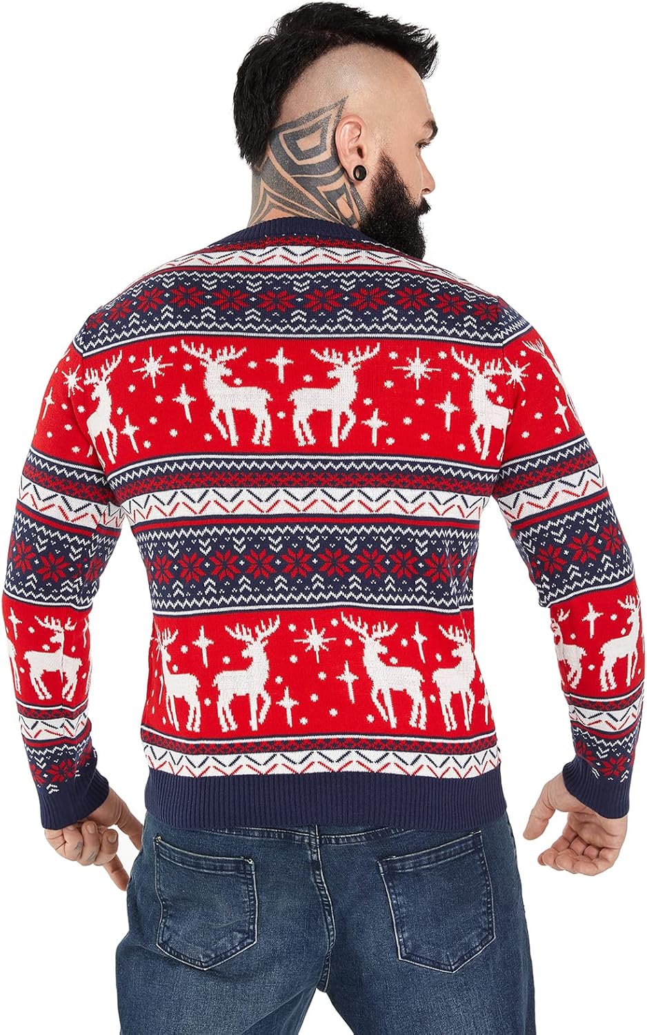 Ugly Christmas Sweater for Men, Hooded Unisex Women Xmas Hoodie Pullover for Party Festive Party