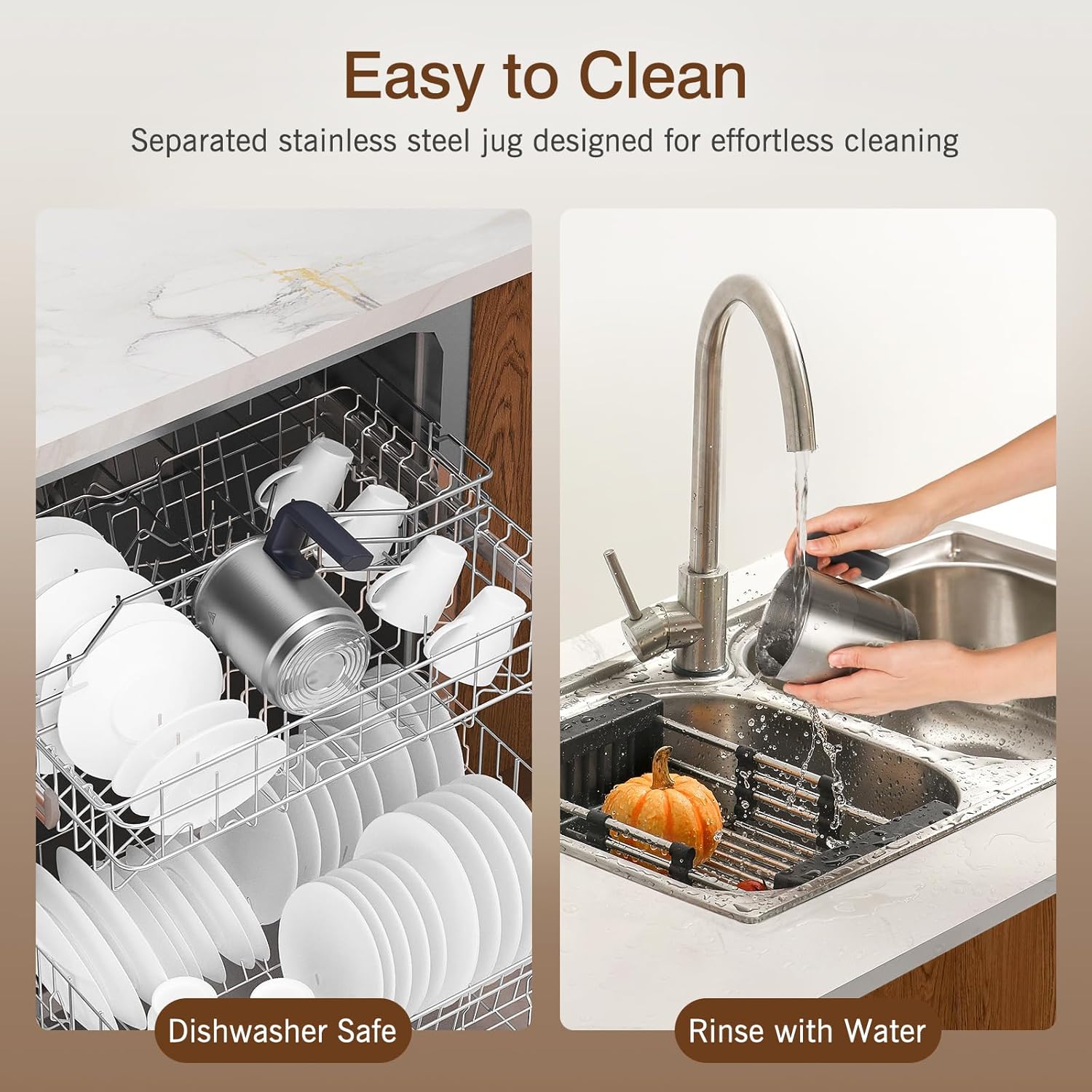 SIMPLETASTE Milk Frother, 4 in 1 Electric Milk Steamer, 16.91oz/500ml Automatic Warm and Cold Foam Frother for Coffee, Latte, Macchiato, Cappuccino, Hot Chocolate, Easy to Clean - Image 5