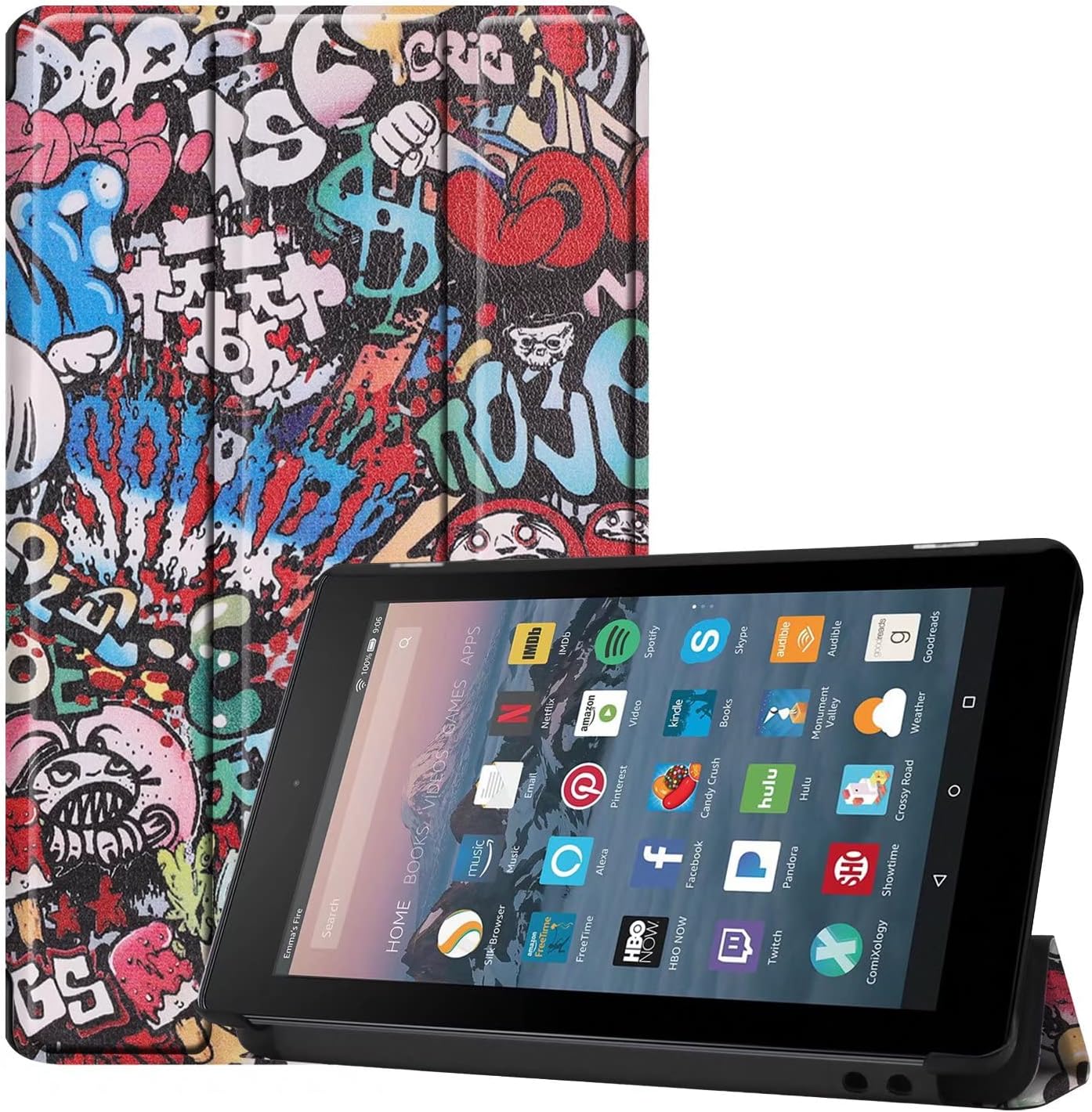 ZZOUGYY Tablet Cover for Amazon Kindle Fire 7 7th 9th