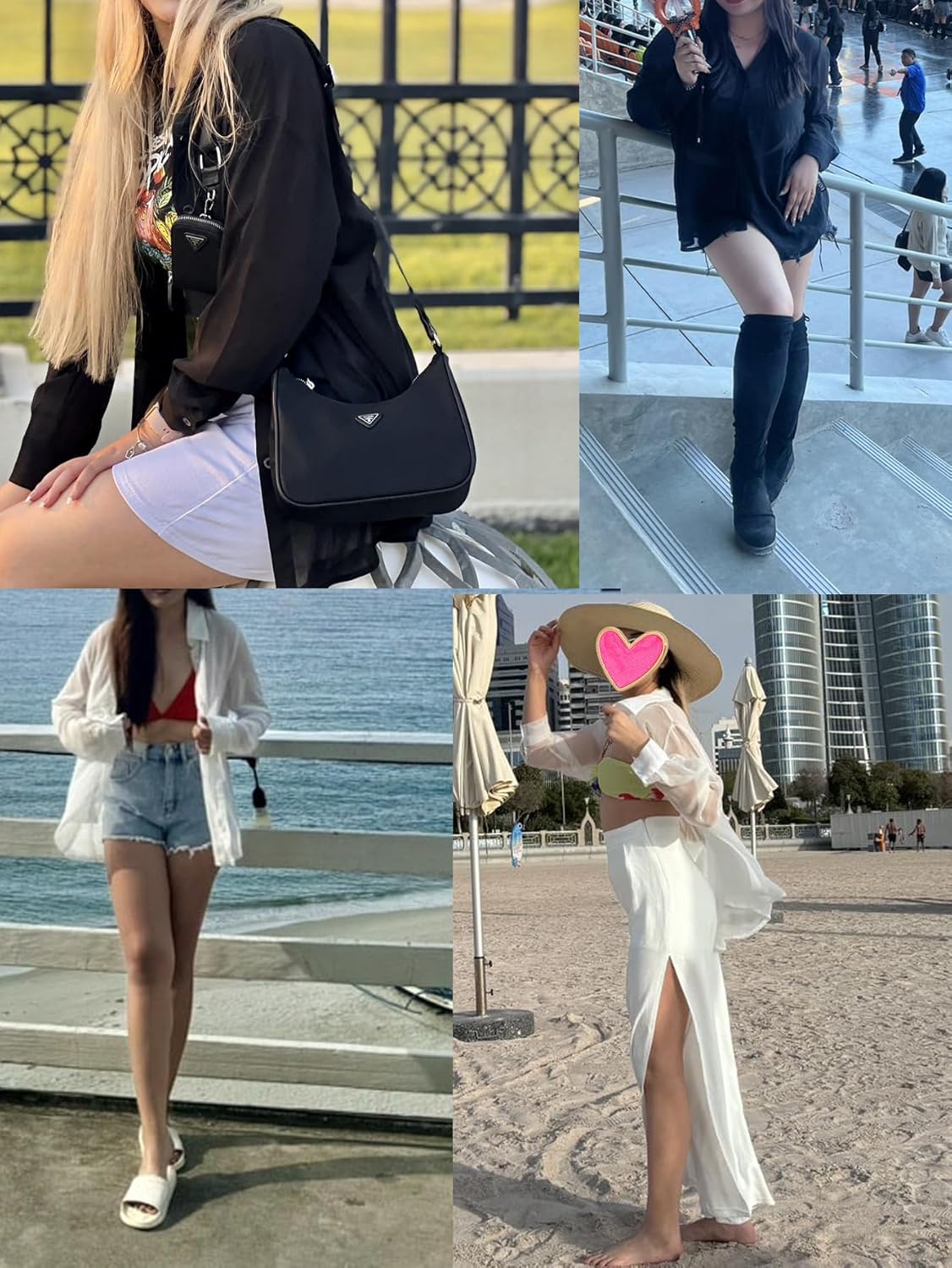 OYOANGLE Women's Mesh Sheer Long Sleeve Shirt See Through Button Down Blouse Top - Image 5