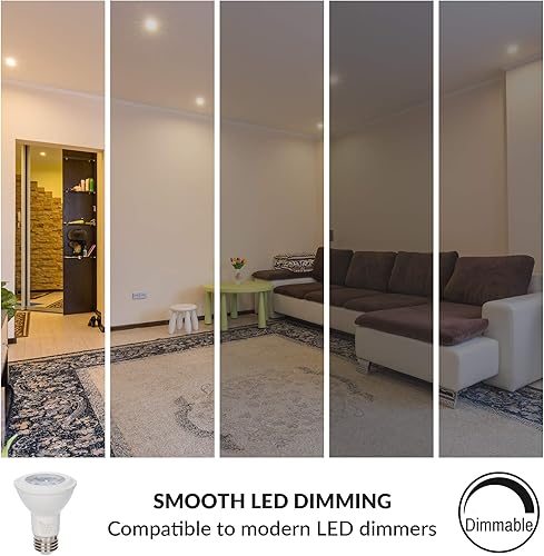 Miniatura 3 de Simba Lighting Bombilla LED PAR20 de 6 W 38 grados regulable (paquete de 6 unidades) para lata empotrada de interior, campana extractora y exterior