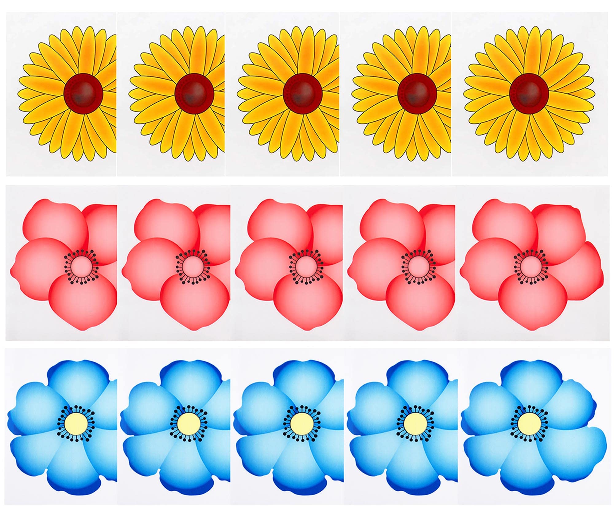 Bohiko Red 30Pcs Fly Killer Stickers Sunflower, Fruit Fly Trap Catcher Indoor, Fly Paper Traps Indoor For Home Use No Odors No Harm