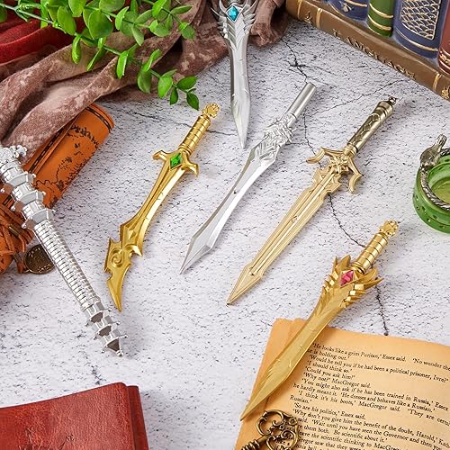 Miniatura 3 de Yexiya Paquete de 96 bolígrafos de espada antigua, tinta de gel, novedosos y divertidos, bolígrafos de tinta de gel de plástico, bolígrafos geniales