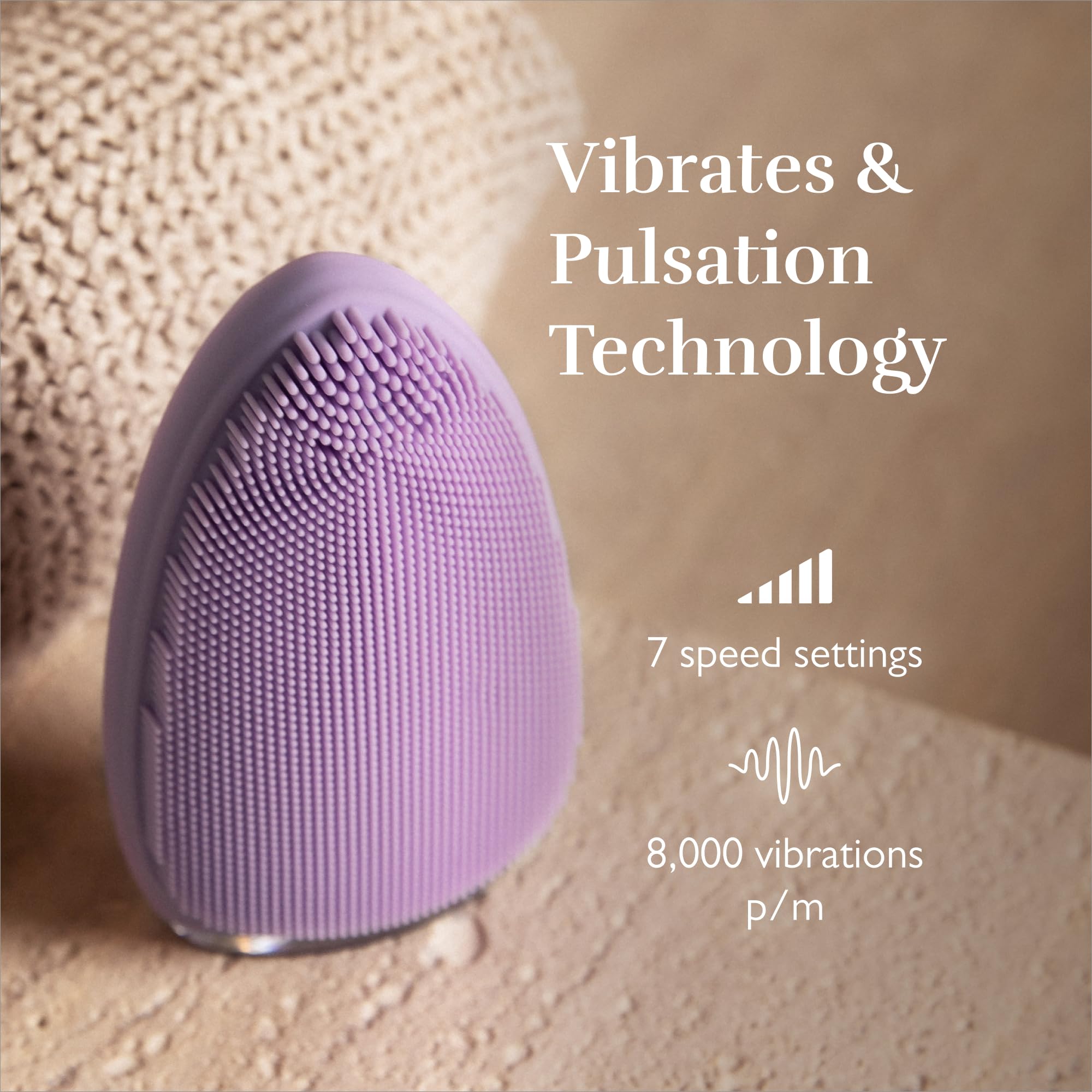 Silk'n Brosse nettoyante pour le visage - Bright - Brosse de nettoyage du visage - Nettoyage en profondeur et massage de la peau (violet)