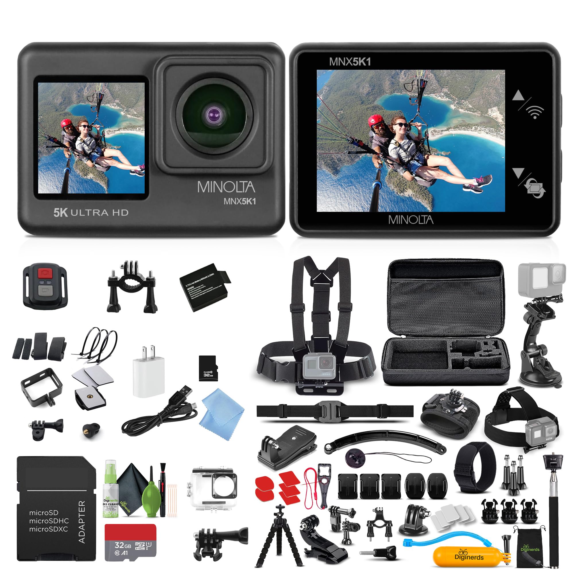 Amazon.com : Minolta MNX5K1 5K Ultra HD / 24 MP Action Camera Kit