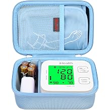 Elonbo Carrying Case for iHealth Track Smart Upper Arm Blood Pressure Monitor, Blue