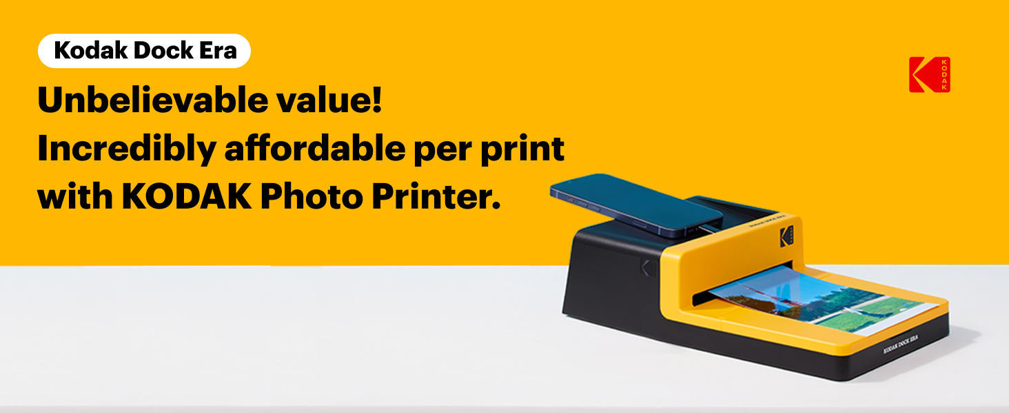 Amazon.com: KODAK Dock Era 4x6'' Desktop Photo Printer, 50 Sheets