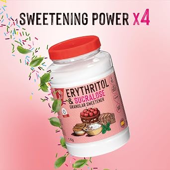 Castello since 1907 Erythritol + Sucralose 1:4 Sweetener - 1 kg | 1g 4g of Sugar | 0 Net Carbohydrates - 0 Calories - 0 Glycemic Index - Keto - Non-GMO