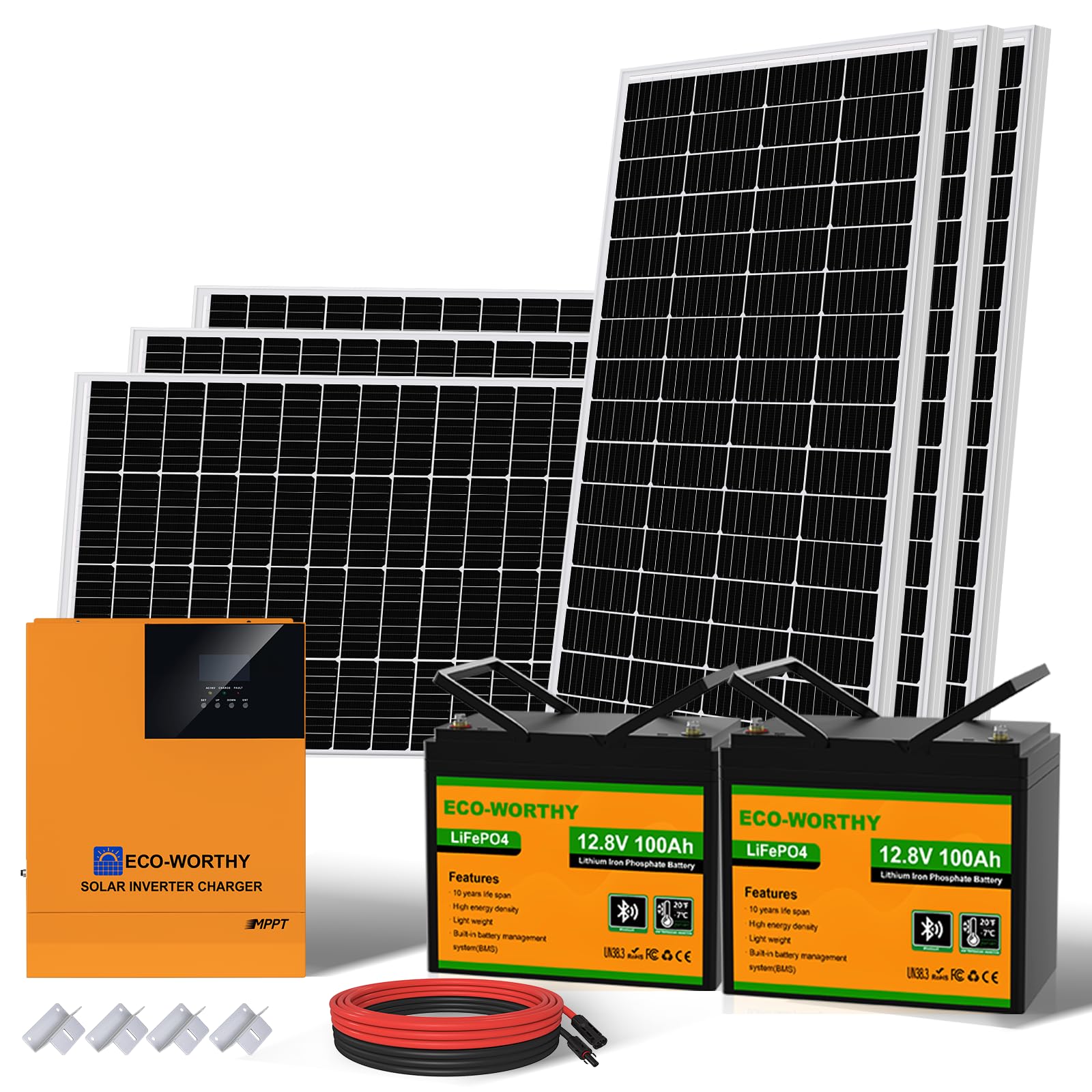 ECO-WORTHY Solar Panels on a House Roof