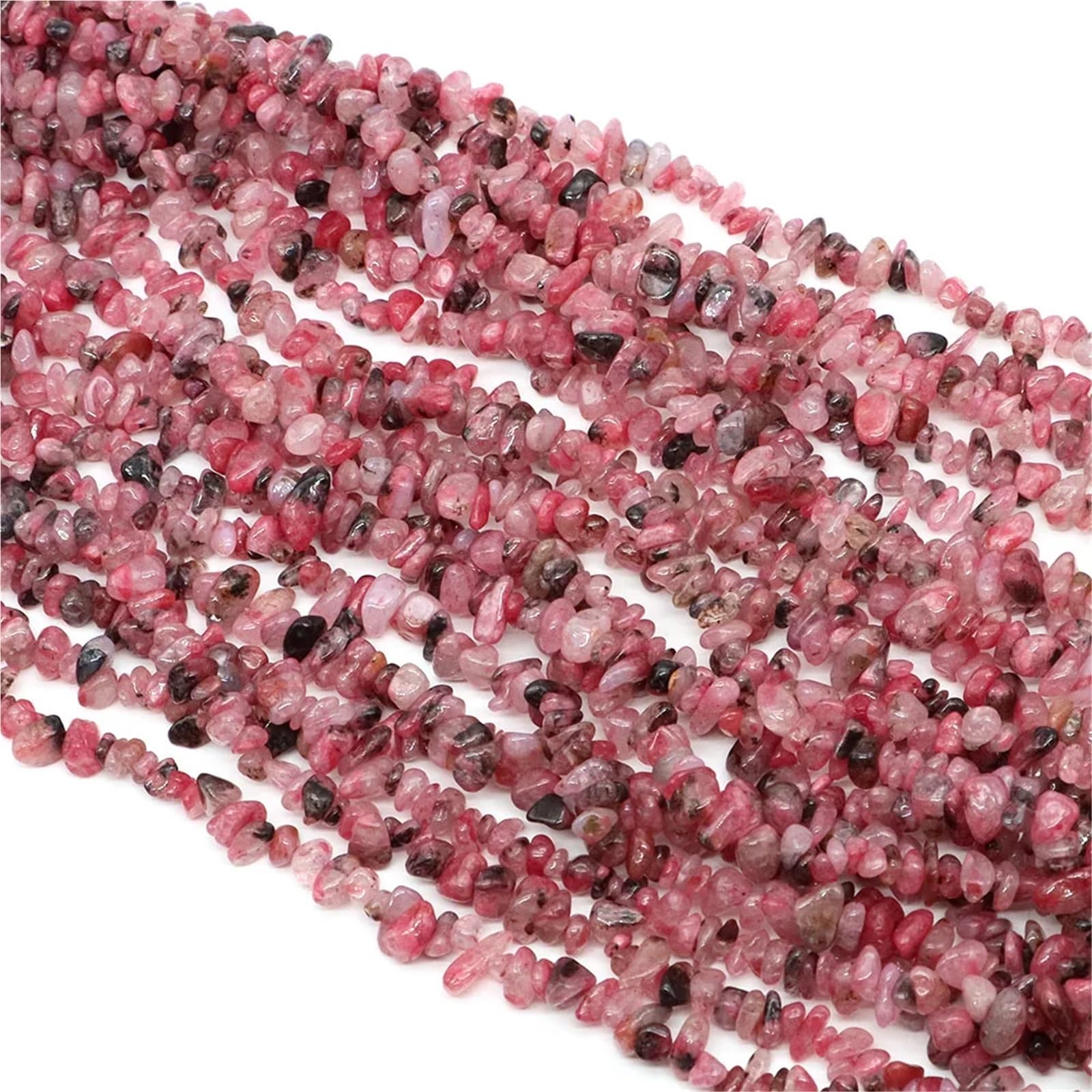 Perline di ghiaia irregolari Perline di cristallo FloatingBeads con ghiaia irregolare forata for la creazione gioielli fai da te, braccialetti e collane per fai da te(Color-19,20pcs(approx.16IN))