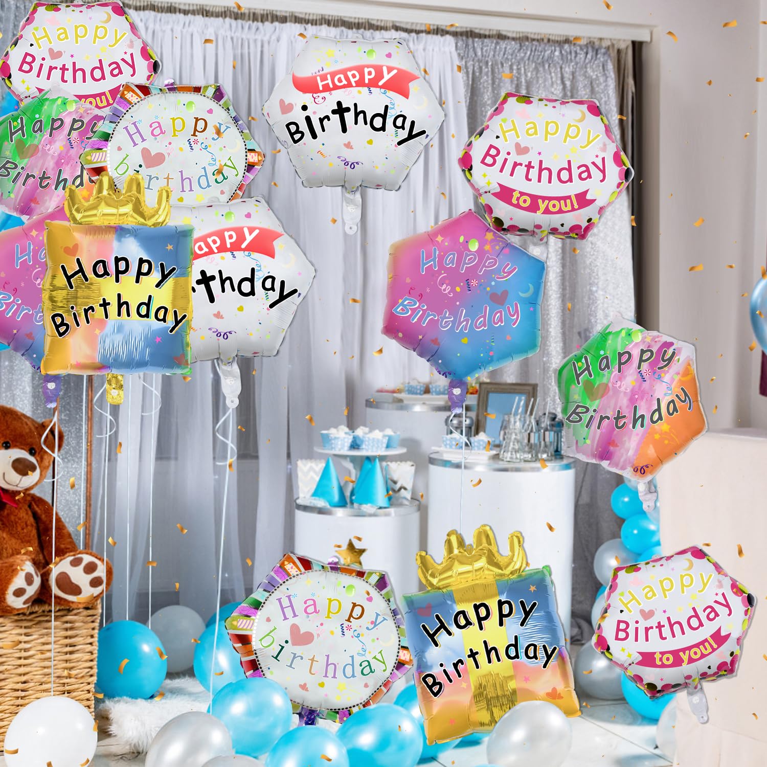 Snapklik.com : 27 PCS Happy Birthday Party Aluminum Foil Balloons - 18 ...