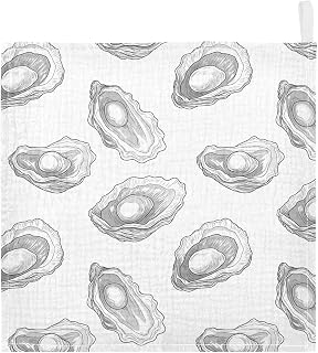 vvfelixl Hand-Drawn Pearl Oyster Baby Burp Cloths Baby Muslin Washcloths for Boys Girls Cotton Babys Face Towel for Newborn Soft 11.8 X 11.8 in, 5 Pack