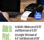 Westinghouse Direct Thermal Label Printer USB, Commercial Grade, Compatible with USPS, UPS, FedEx, Ebay, Shopify, Amazon, & More, Desktop Label Printer for Packages, Includes Sample 4x6 Labels