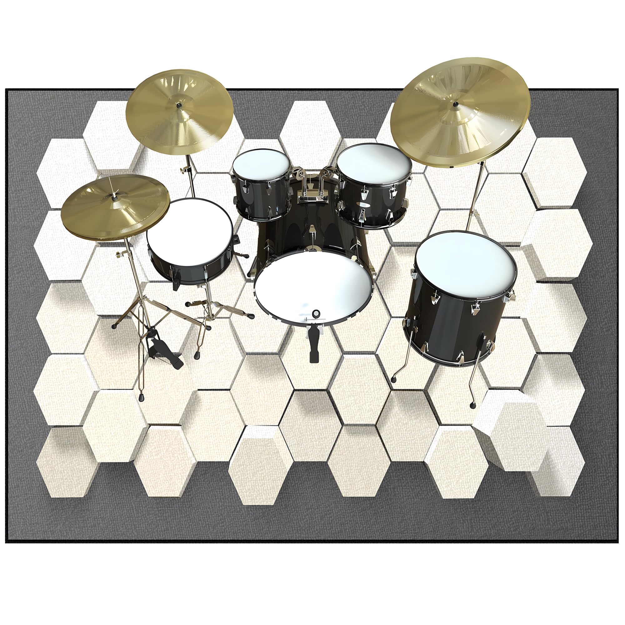 Dywan z baterią akustyczną, dźwiękoszczelny dywanik z baterią, elektroniczny dywanik do bębna basowego, antypoślizgowy do bębna basowego i innych elementów zestawu dywaników do dywanika 150 x 120 cm