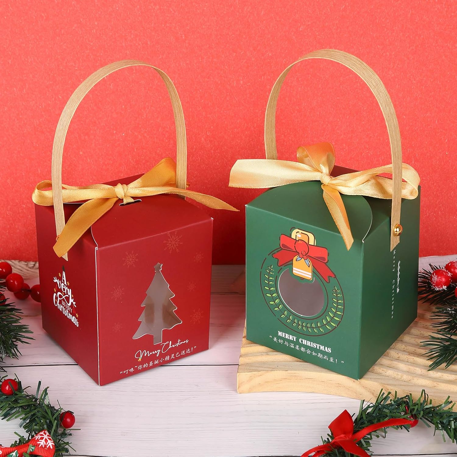 Christmas Candy Boxes 12 Pcs Christmas Treat Boxes Present Boxes DIY