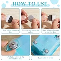 Vista 7 de Honoson - 48 ruedas giratorias autoadhesivas para electrodomésticos, deslizadores, universales, giratorias de 360°, para cocina pequeña Transparente