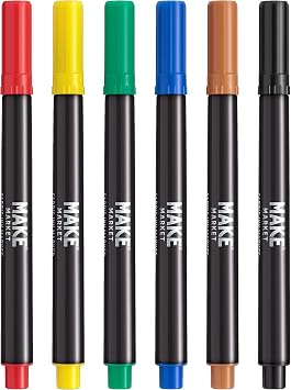 Marvy Uchida Fine Point Fabric Markers, Primary
