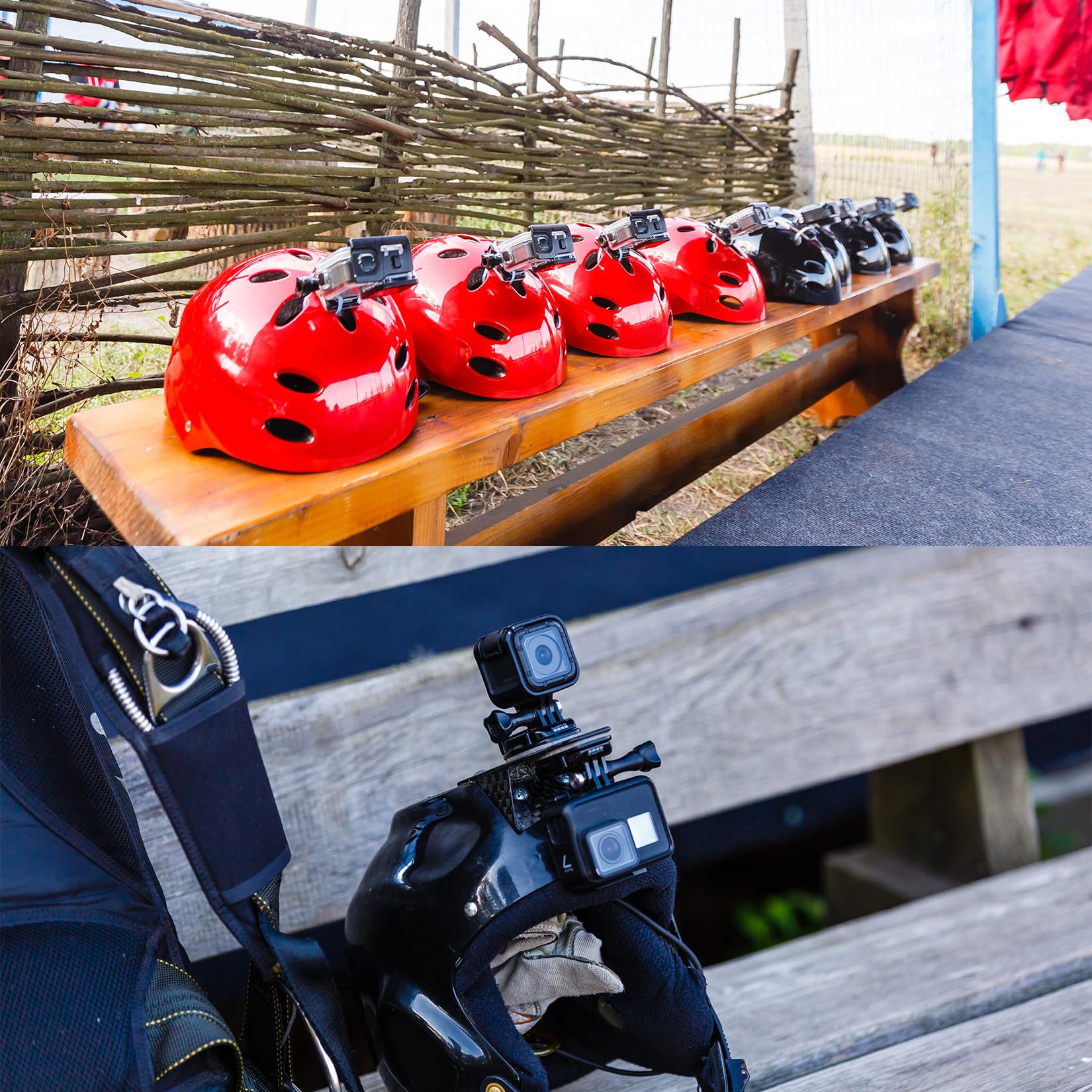 Supporto 12-in-1 Per GoPro - Attacchi Adesivi Curvi/Piatti, Compatibile Con Action Cam E DJI - Foto 6