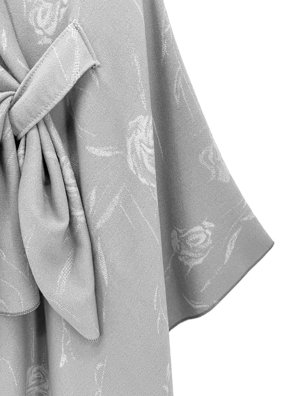 nratto Women's Elegant Shawl Wraps, Soft Open Front Poncho Cape, Reversible Casual Cardigan Shawls for Gift Travel, Pearl Gray by nratto - Image 3