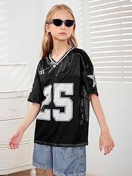 Amazon.com: WDIRARA Girl's Number Graphic Jersey Shirts Short
