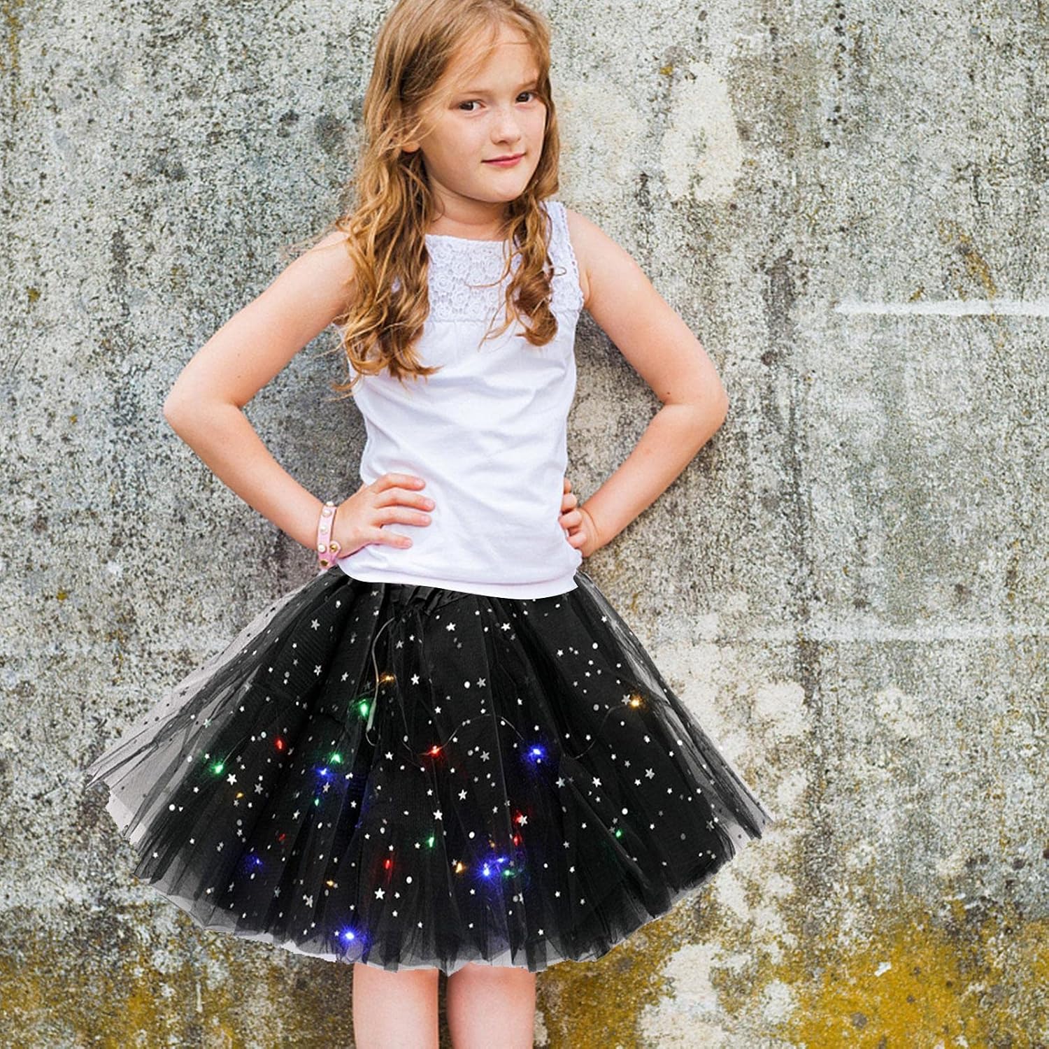 Jupe Tutu En Tulle Pour Femme - Étoiles - Paillettes - Avec Lampe