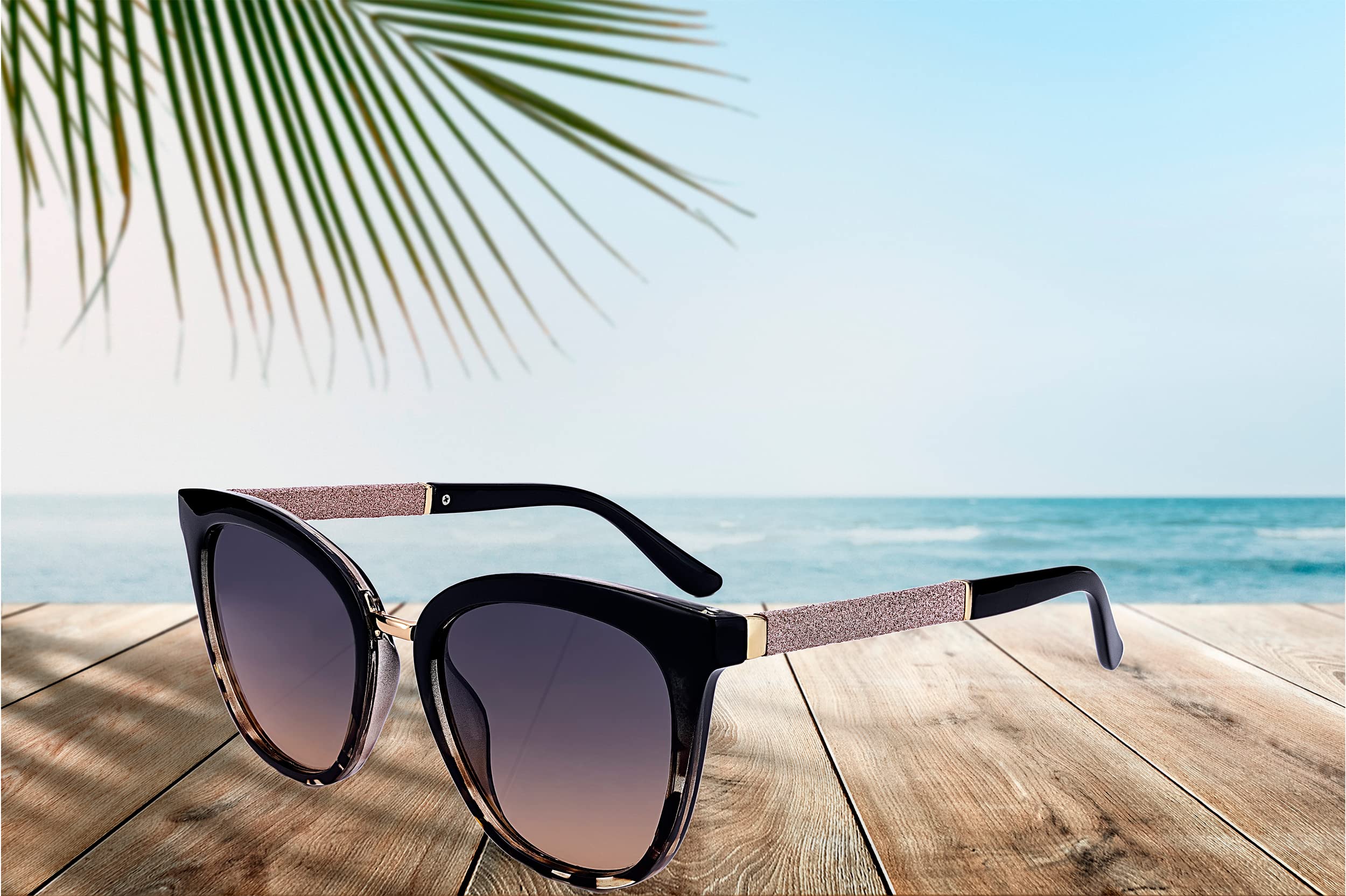 SQUAD Lunettes de soleil Pour Femme Adulte Carré Mode Avec étui à lunettes