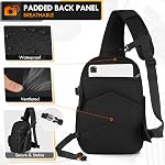 RAINSMORE Camera Bag, DSLR & Mirrorless Camera Sling Bag for Photographers Waterproof Small Camera Crossbody Case with Removable Padded Insert & Tripod Holder for Canon/Nikon/Sony/Fuji, Black