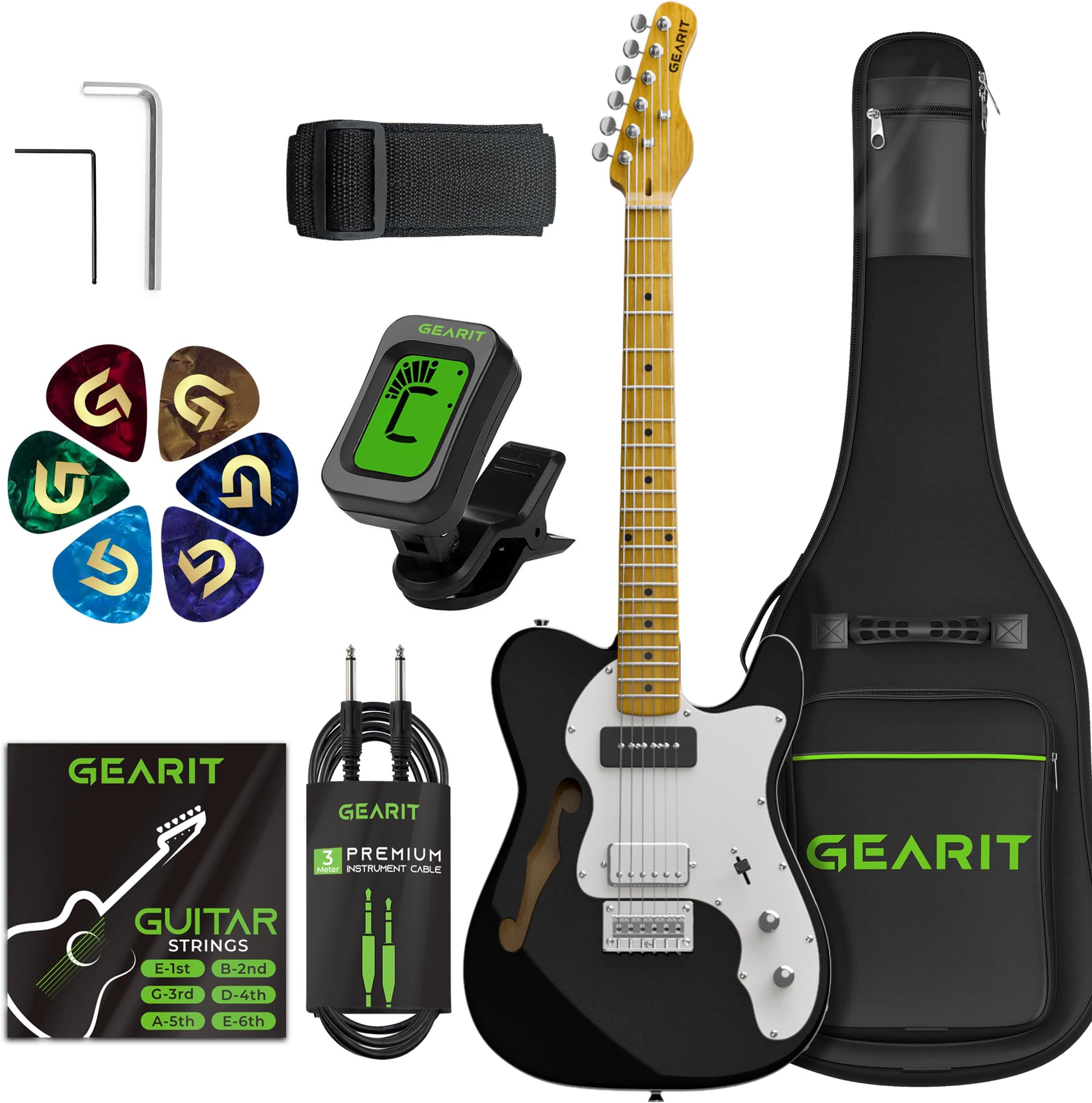 SONICAKE 30 Inch Kids Electric Guitar - 3/4 Size Solid Wood Body With Humbucker Pickup, Perfect For Beginners & Small Players