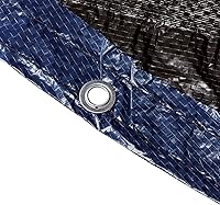 Vista 3 de Midwest Canvas, Cubierta de piscina de invierno para piscinas redondas sobre el suelo, kit de cierre de piscina para el invierno, azul, 12 pies