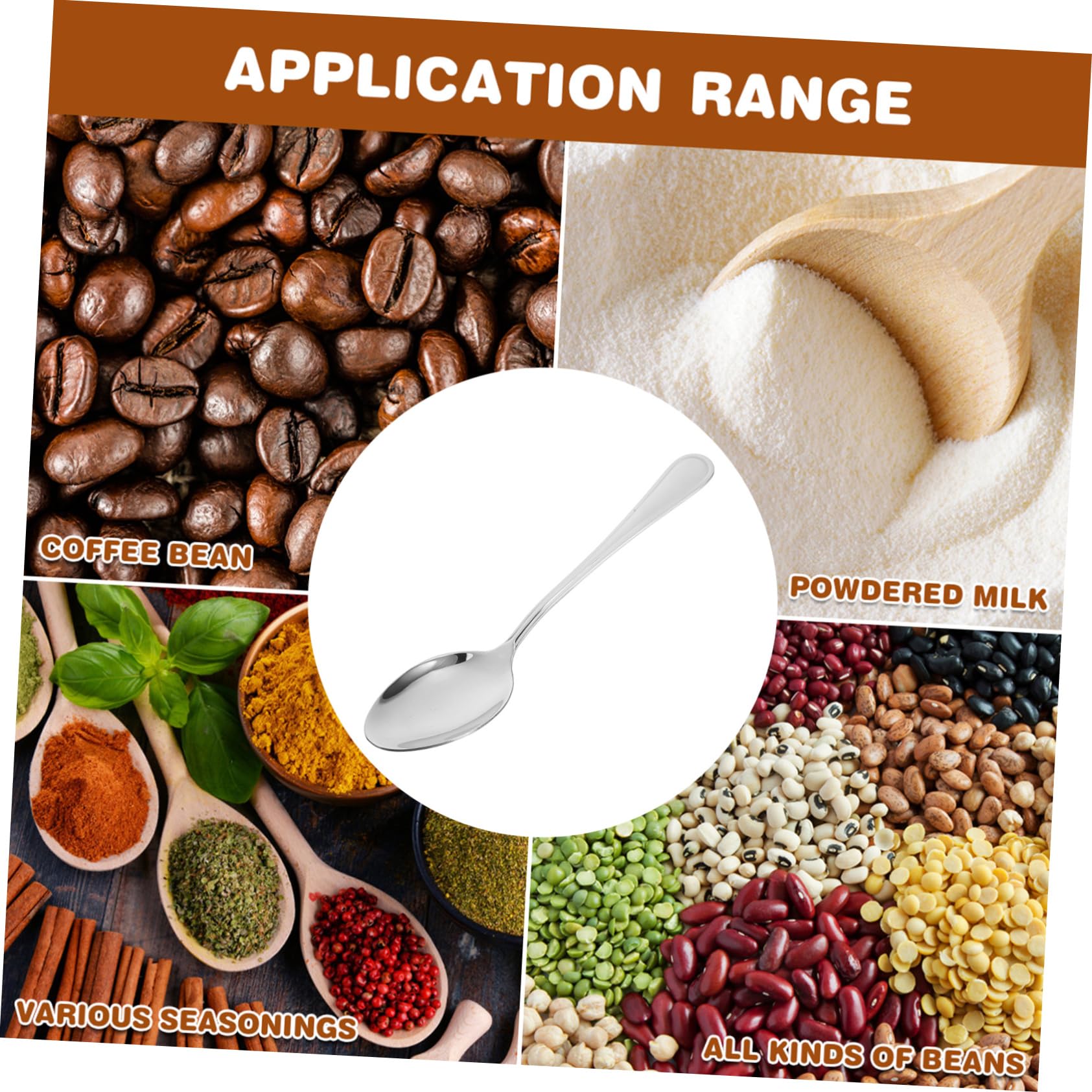 Stainless Steel Tablespoon Serving Utensil Dinner Table Spoon Buffet Spoon Large Serving Spoons Long Soup Spoons Food Spoons Restaurant Spoon Stainless Steel Serving Spoons Silver COLLBATH